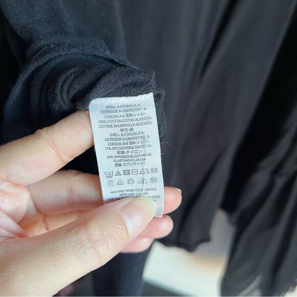 Free People Witchy Grunge Black Mesh Bell Sleeve Still Got It Blouse Oversized - Picture 6 of 7